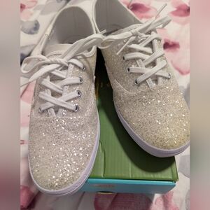 Kate Spade Glittering White Sneakers